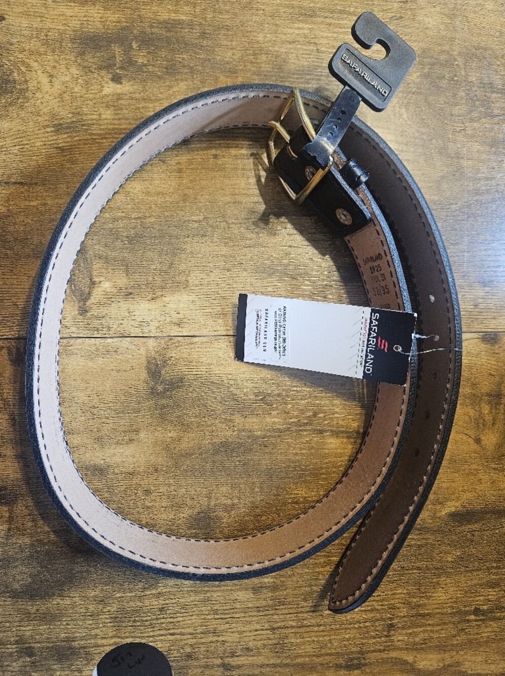 Safariland Plain Black Leather Garrison Duty Belt 2925 Model 51 Size 38/95 NWT